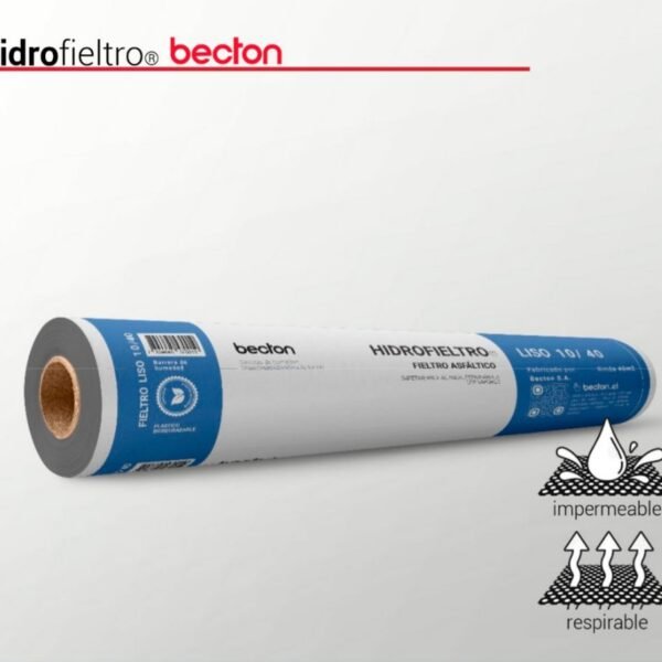 Papel fieltro asfaltico liso 10/40 (rollo 40 mts2) – Ferreterías Baquedano Puerto Varas
