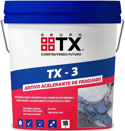 Tineta Acelerante Fraguado TX-3 (tineta) – Ferreterías Baquedano Puerto Varas