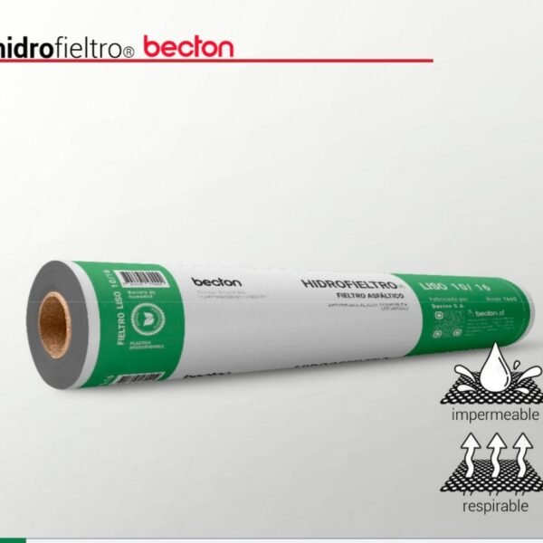 Papel fieltro asfaltico liso 10/16 (rollo 16 mts2)